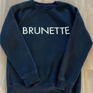 Brunette The Label Black Crewneck Sweater